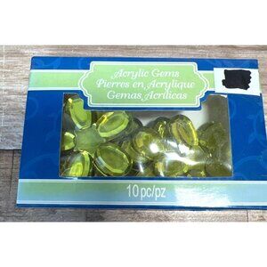 Acrylic Gem Flowers Yellow 10-Piece Decorative Craft Stones By International Gre